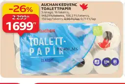 Auchan AUCHAN TOALETTPAPÍR ajánlat