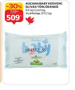 Auchan AUCHAN BABY OLÍVÁS TÖRLŐKENDŐ ajánlat