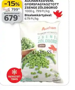 Auchan AUCHAN GYORSFAGYASZTOTT ZSENGE ZÖLDBORS ajánlat