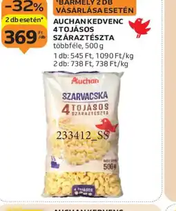 Auchan AUCHAN 4 TOJÁSOS SZÁRAZTÉSZTA ajánlat