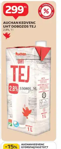 Auchan AUCHAN KEDVENC UHT TEJ ajánlat