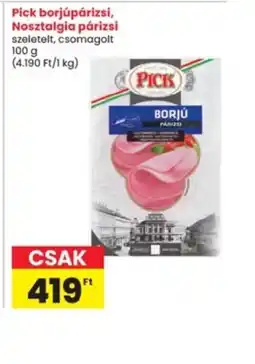 Interspar PICK borjúpárizsi ajánlat