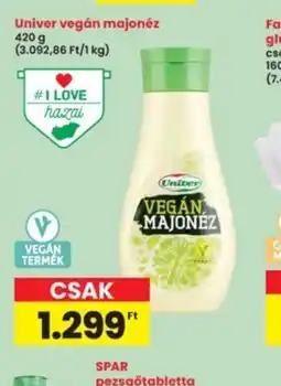 Interspar Univer vegán majonéz ajánlat