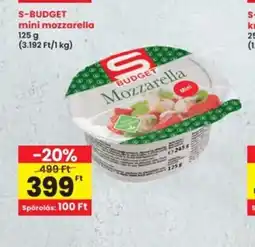 Interspar S-BUDGET mini mozzarella ajánlat