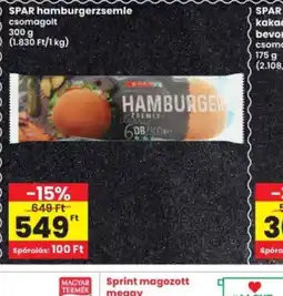 Interspar SPAR hamburgerzsemle ajánlat