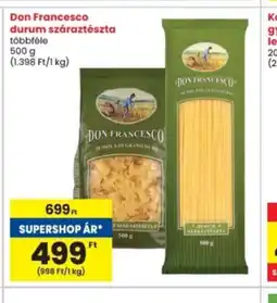 Interspar Don Francesco durum száraztészta ajánlat