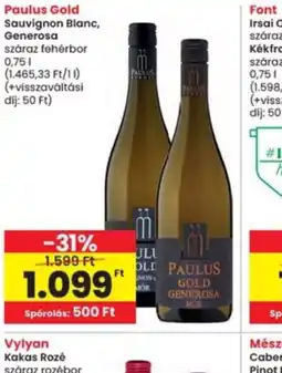 Interspar PAULUS GOLD FEHÉRBOR ajánlat