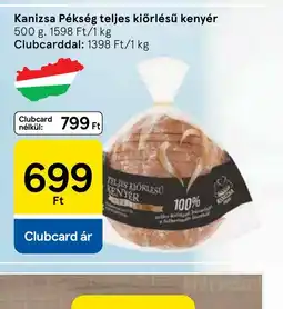 Tesco Kanizsa Pékség teljes kiőrlésű kenyér ajánlat