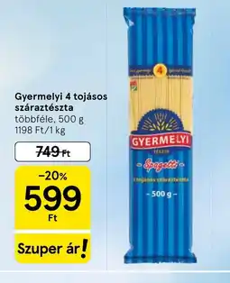 Tesco GYERMELYI 4 tojásos száraztészta ajánlat
