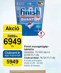 Tesco Finish mosogatgép-tabletta ajánlat