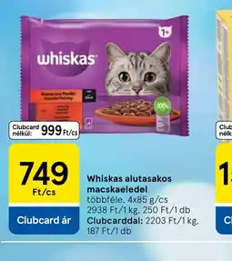 Tesco Whiskas alutasakos macskaeledel ajánlat