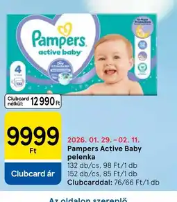 Tesco Pampers Active Baby pelenka ajánlat