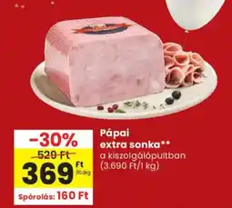 Spar Pápai extra sonka ajánlat