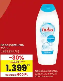 Spar Baba habfürdő ajánlat