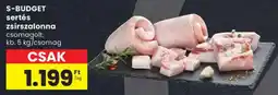 Spar S-BUDGET sertés zsírszalonna ajánlat