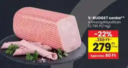 Spar S-BUDGET sonka ajánlat