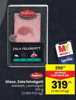 Spar Regnum Olasz, Zala felvágott ajánlat