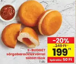 Spar S-BUDGET sárgabaracklekvárral töltött-fánk ajánlat