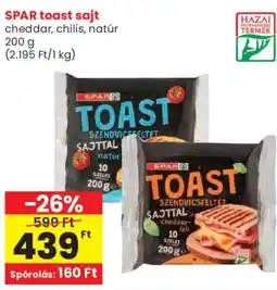 Spar SPAR toast sajt ajánlat