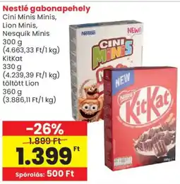 Spar Nestlé gabonapehely ajánlat