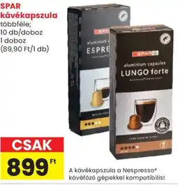 Spar SPAR kávékapszula ajánlat
