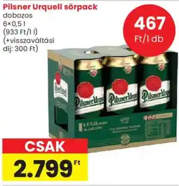 Spar Pilsner Urquell sörpack ajánlat