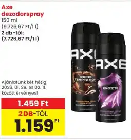 Spar Axe dezodorspray ajánlat