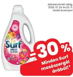 Spar Surf mosószergél ajánlat