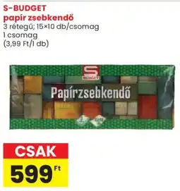 Spar S-BUDGET papír zsebkendő ajánlat