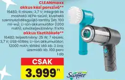 Spar CLEANmaxx akkus kézi porszívó akkus tisztítókefe ajánlat