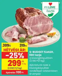 Spar S-BUDGET füstölt, fött tarja ajánlat