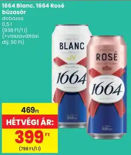 Spar 1664 Blanc, 1664 Rosé búzasör ajánlat