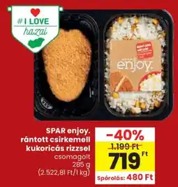 Spar SPAR enjoy. rántott csirkemell kukoricás rizzsel ajánlat