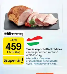 Tesco Tauris Vepor töltött oldalas ajánlat