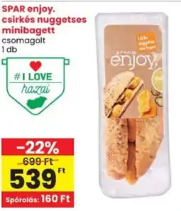 Spar SPAR enjoy. csirkés nuggetses minibagett ajánlat