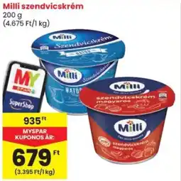 Spar Milli szendvicskrém ajánlat