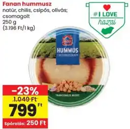 Spar Fanan hummusz ajánlat