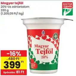 Spar Magyar tejföl 20%-os ajánlat
