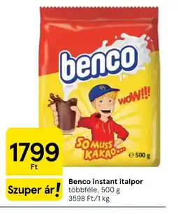 Tesco Benco instant italpor ajánlat