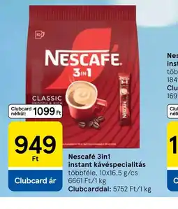 Tesco NESCAFÉ 3in1 instant kávé ajánlat