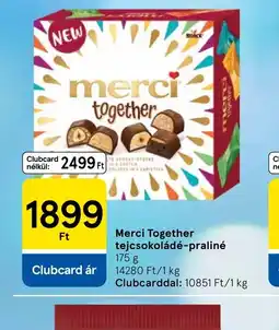 Tesco Merci Together tejcsokoládé-praliné ajánlat