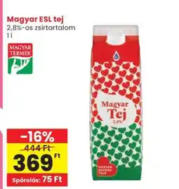 Spar Magyar ESL tej ajánlat