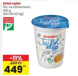 Spar SPAR tejföl ajánlat