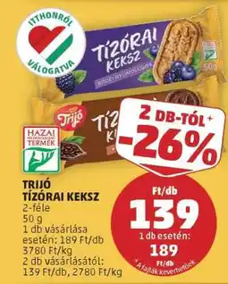 PENNY Trijó Tízórai Keksz ajánlat