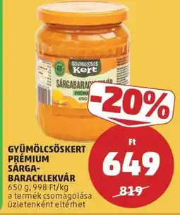 PENNY Gyümölcsöskert Prémium Sárgabaracklekvár ajánlat