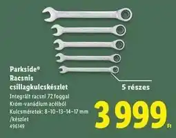 Lidl PARKSIDE Racsnis csillagkulcskészlet ajánlat
