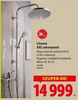 Lidl Livarno XXL zuhanyszett ajánlat