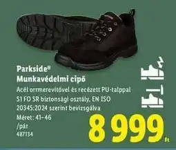 Lidl Parkside Munkavédelmi cipő ajánlat