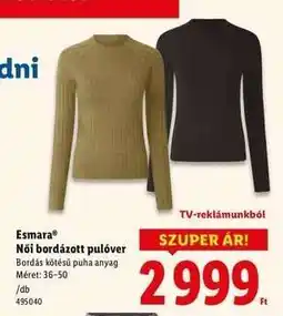 Lidl Esmara Női bordázott pulóver ajánlat
