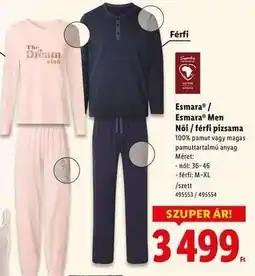 Lidl esmara / esmara MEN Női / férfi pizsama ajánlat